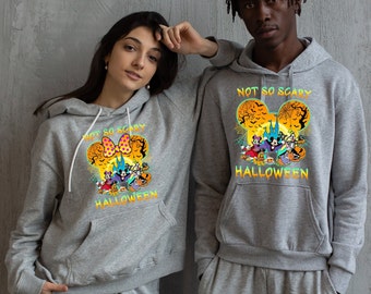 Sweat à capuche d’Halloween Mickey Minnie Not So Scary, sweat-shirt d’Halloween Disney, pull d’Halloween Mickey et Minnie, sweat à capuche d’Halloween Disney