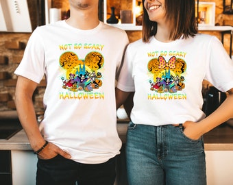 Mickey Minnie Not So Scary Halloween Party Shirts, Disney Halloween Shirt, Mickey and Minnie Halloween Family Shirt, Disney Halloween Shirt