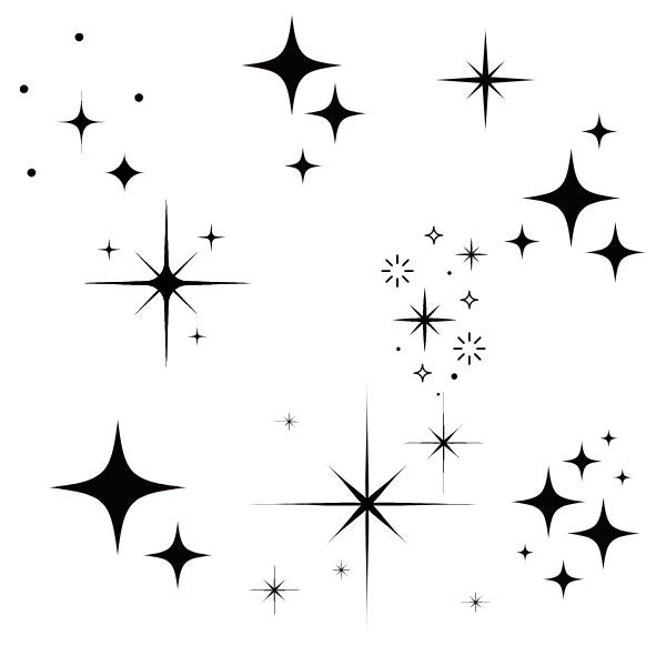 Sparkle SVG Bundle, Sparkle Stars SVG, Stars Svg, Star Clipart, Bright Stars, Twinkle Stars, Instant Download, Cricut Cut File, Silhouette