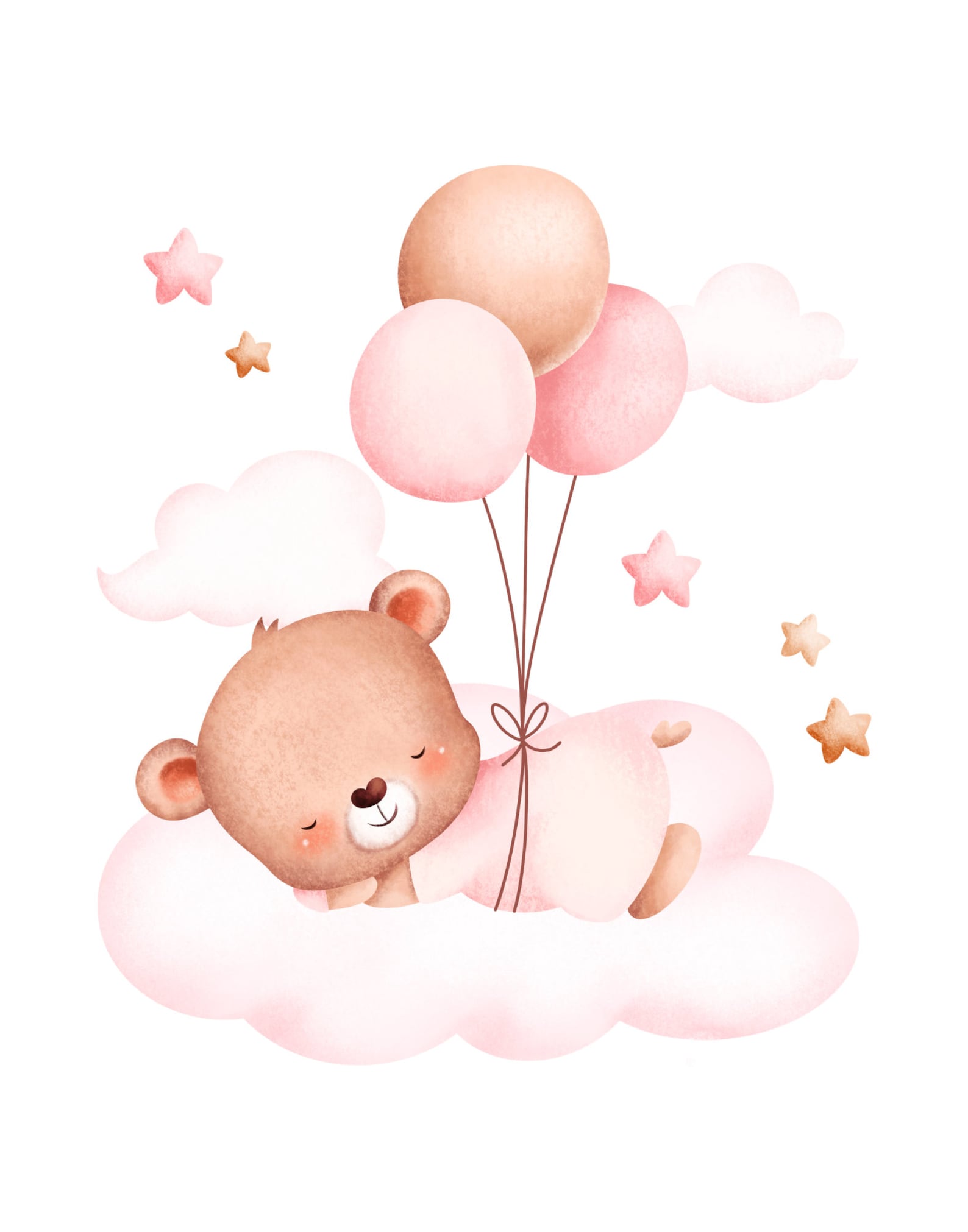 Set of 3 Teddy Bear Print,bear Nursery Decor,baby Girl Print,new Baby