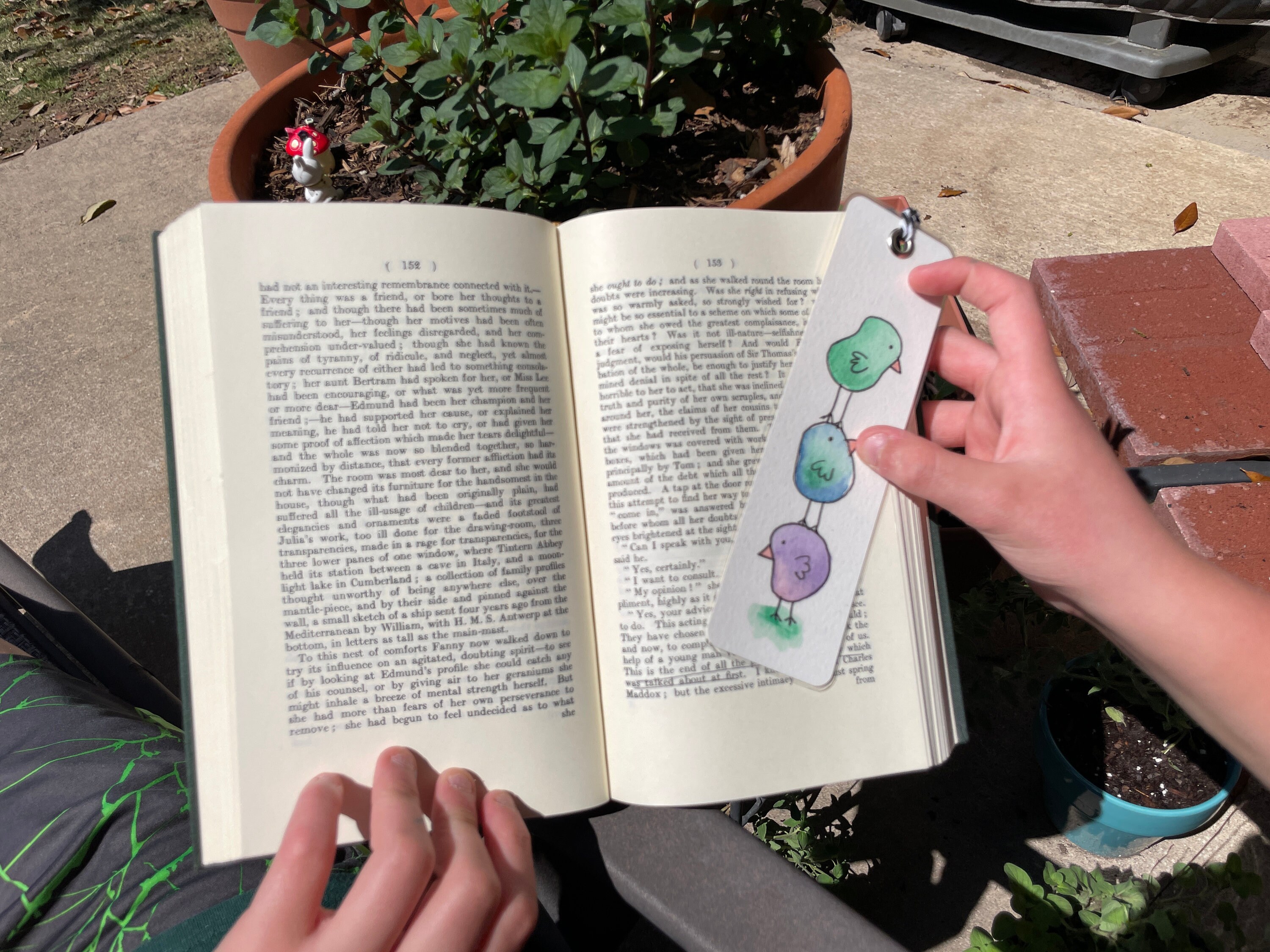 Hand-painted Watercolor Birds Bookmark With Twine Tassel - Etsy