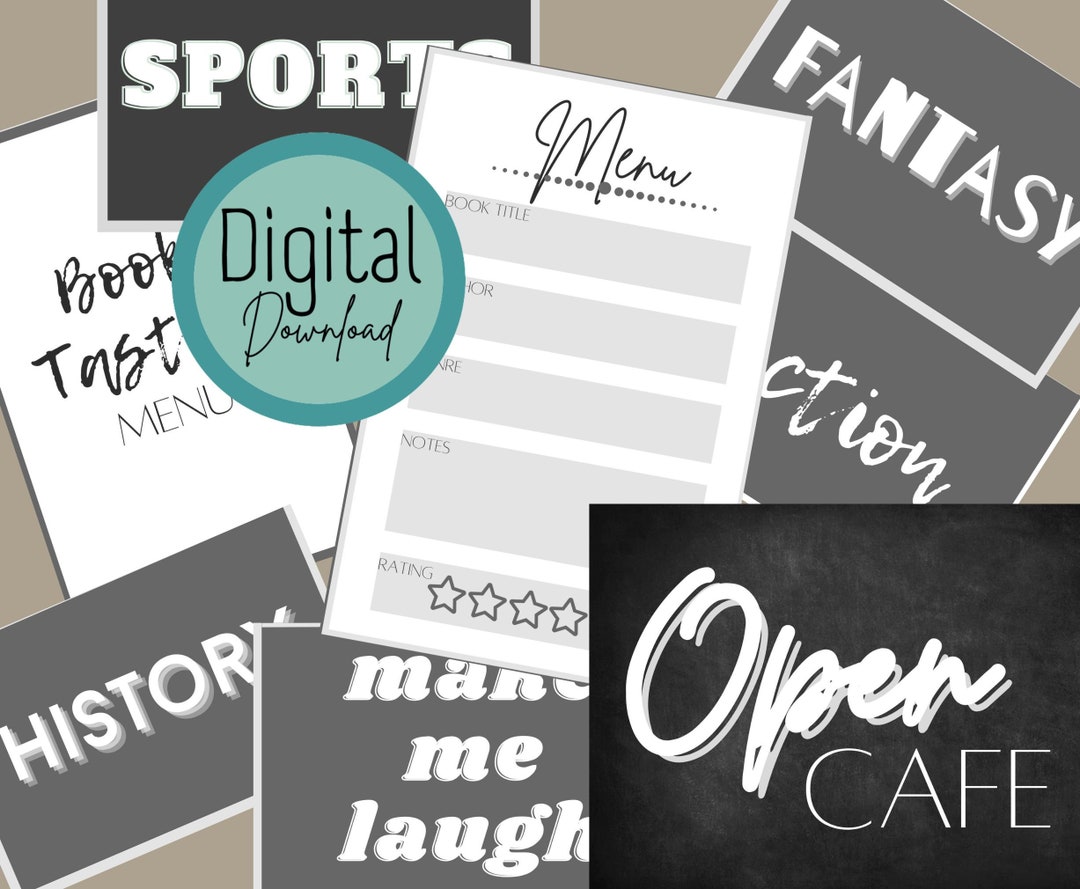 Book Tasting Classroom Activity: Reading Genre Menu (digital Download ...