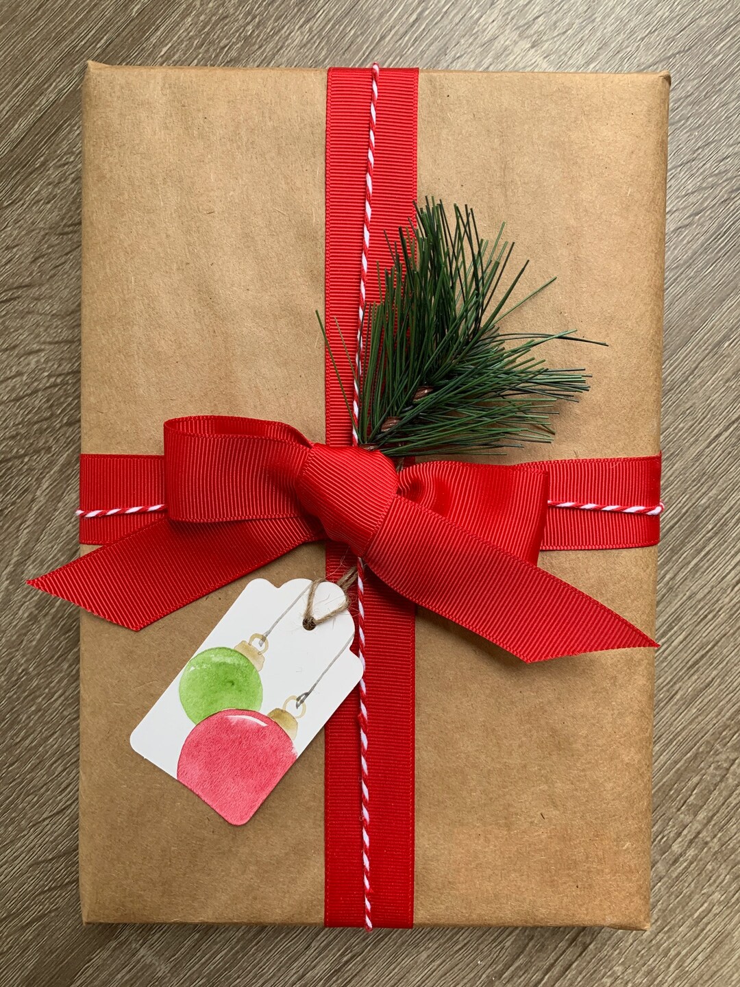 Christmas Wrap Kit Gift Wrapping Kit With Hand Painted Watercolor Gift Tags Get the Look Gift