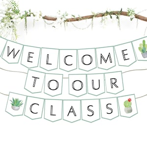 Editable Succulent Bulletin Board Banner for Classroom | Cactus Themed Class Decor | Printable Classroom Banner | Customize For Any Subject