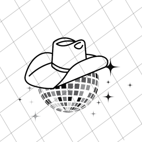 Disco Cowgirl Svg Etsy