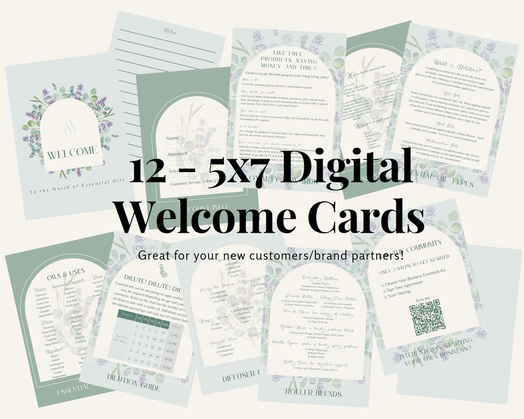 Young Living Welcome Cards *DIGITAL DOWNLOAD* - Etsy