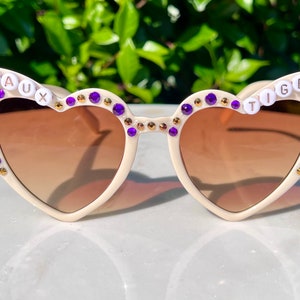 GEAUX TIGERS ~ LSU Tigers Sunglasses  ~ Tiger Bait ~ Louisiana State University Embellished Glasses