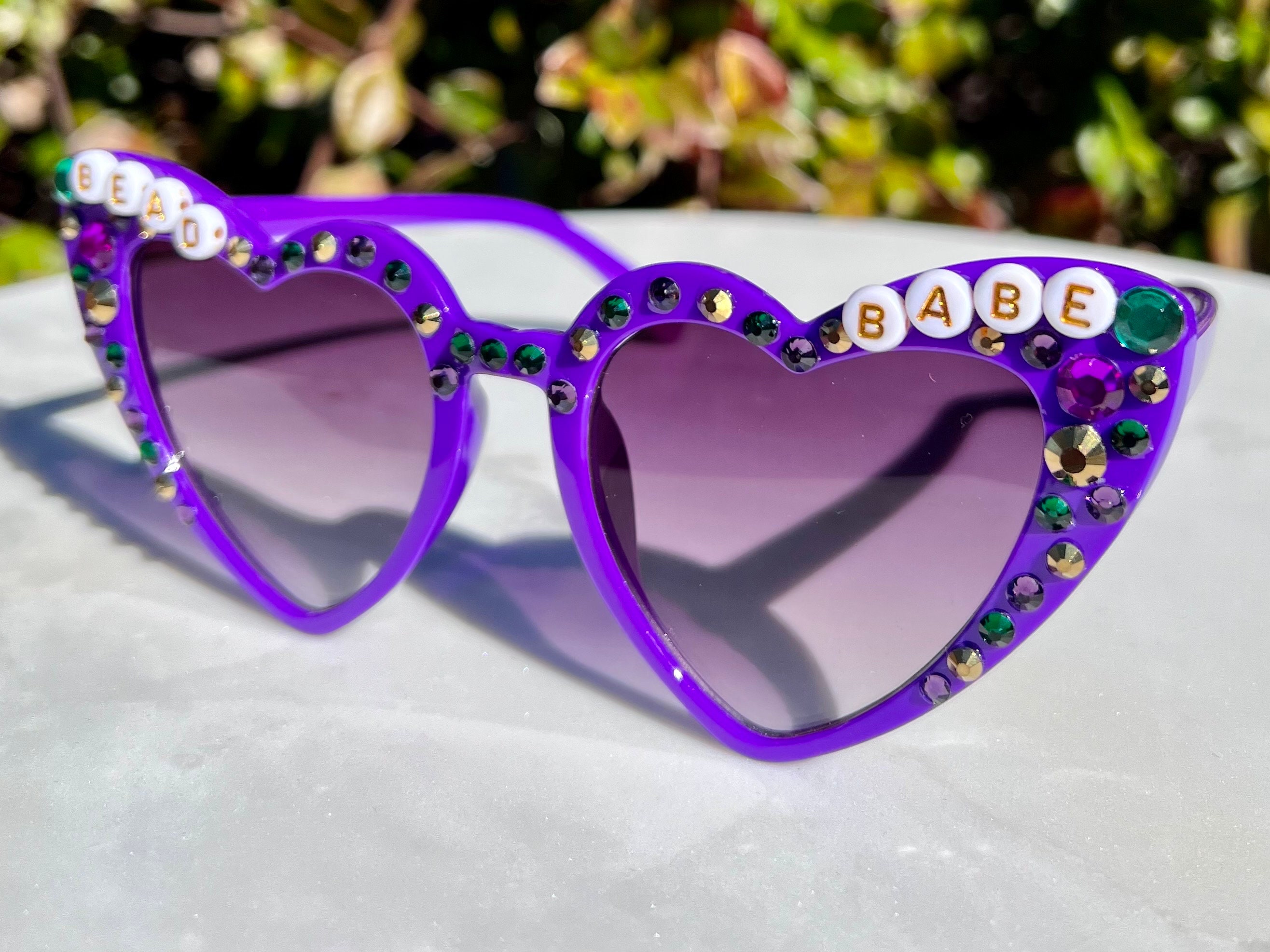 Chic Purple Sunglasses with Rhinestone Accents Women main image 2