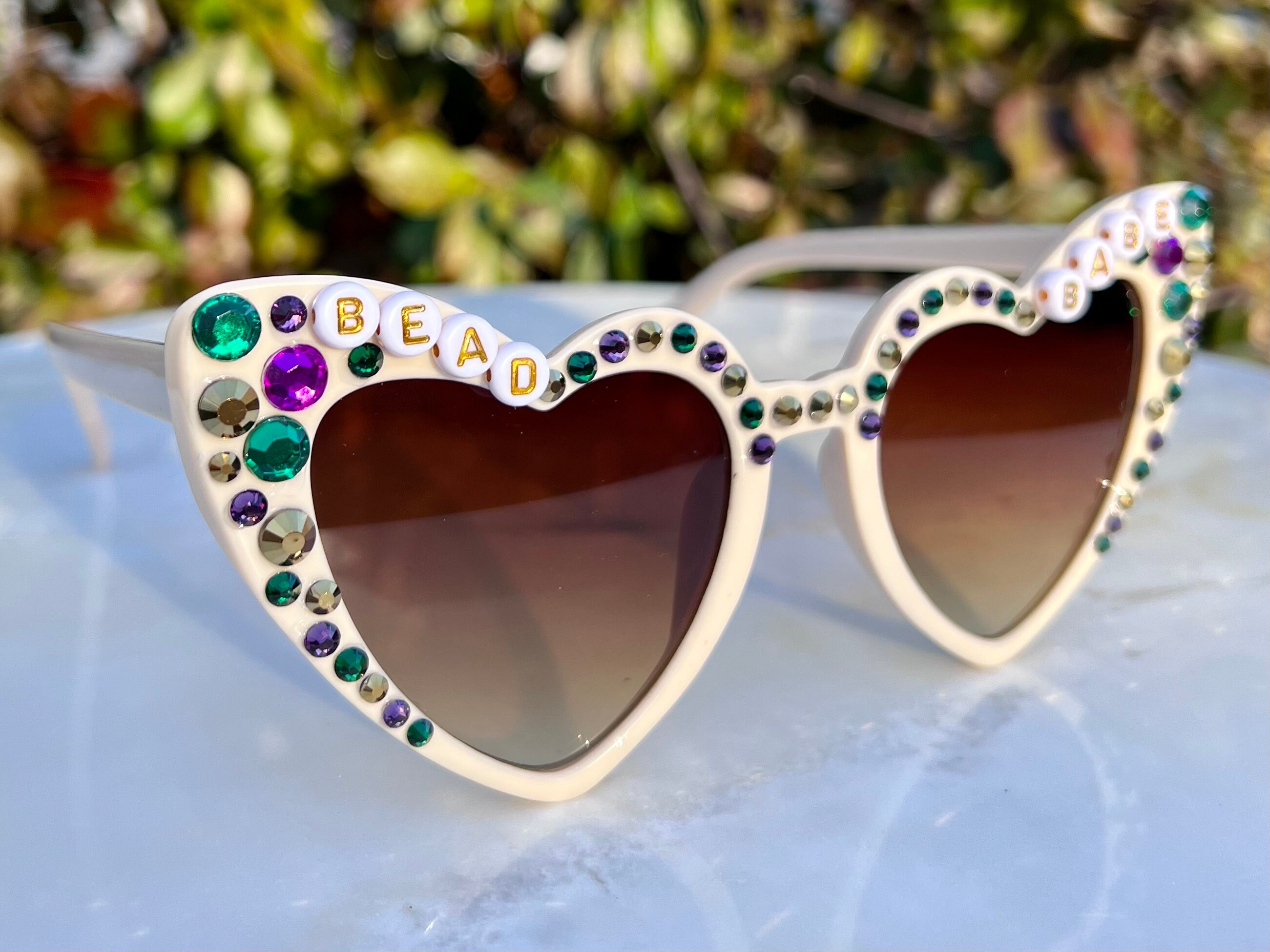 Bebe Women’s Heart-Shaped Sunglasses – Silver Tone with Rhinestone Trim – (NWT) Bedazzled Heart Sunglasses – Gender Reveal, Baby Shower - Etsy main image 3
