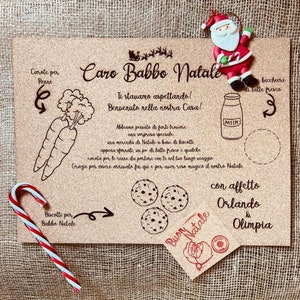 Tovaglietta di Natale in sughero personalizzata per Babbo Natale regalo per bambini inciso ragazzini evento natalizio per la famiglia