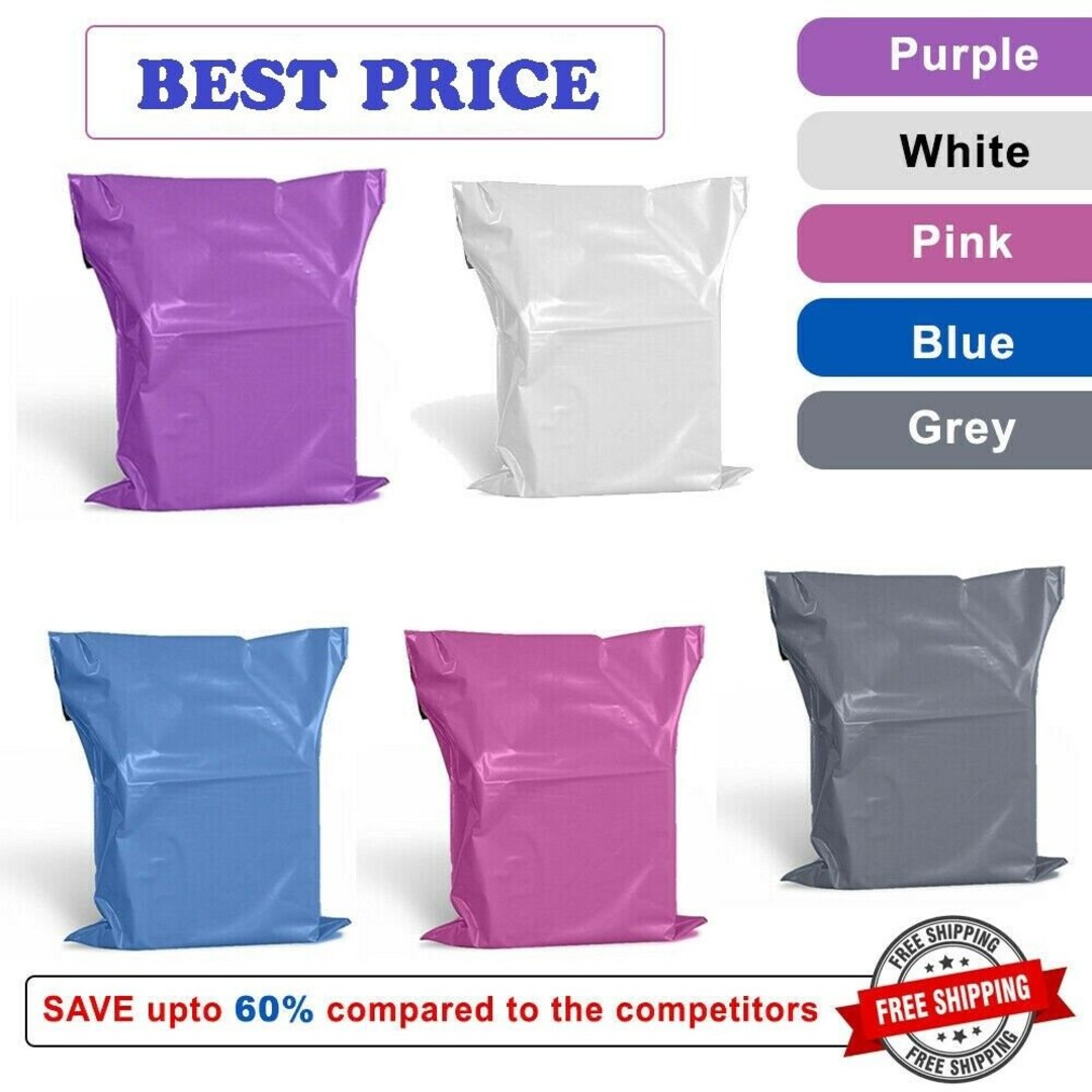 Coloured Mailing Bags Plastic Postal Postage Poly Shipping Etsy