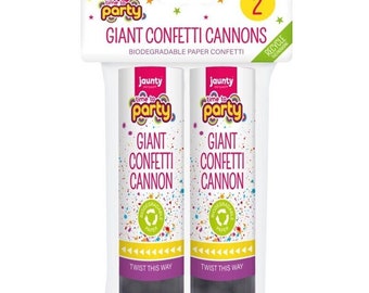 Giant Party 2PK Confetti Cannons Poppers Shooter Wedding,Engagement,Party,Celebration of Christmas New Years Large Giant Confetti canons