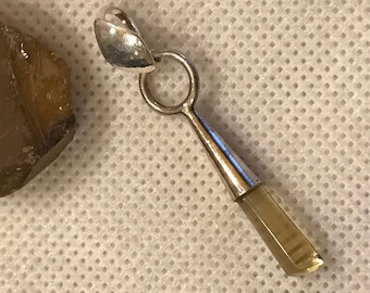 Petite Gambian Citrine and Sterling Pendant