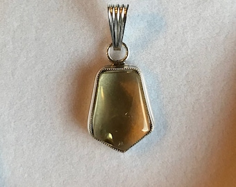 The Gambia Citrine and Sterling Pendant