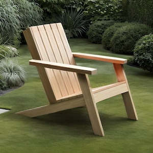 Minimalist Adirondack Chair DIY Plans: Modern Patio Design (PDF)