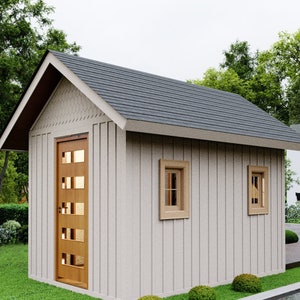 8x30 Schuppen-Pläne, DIY Schuppen PDF-Pläne, Schuppen Design mit künstlichen Schindeln