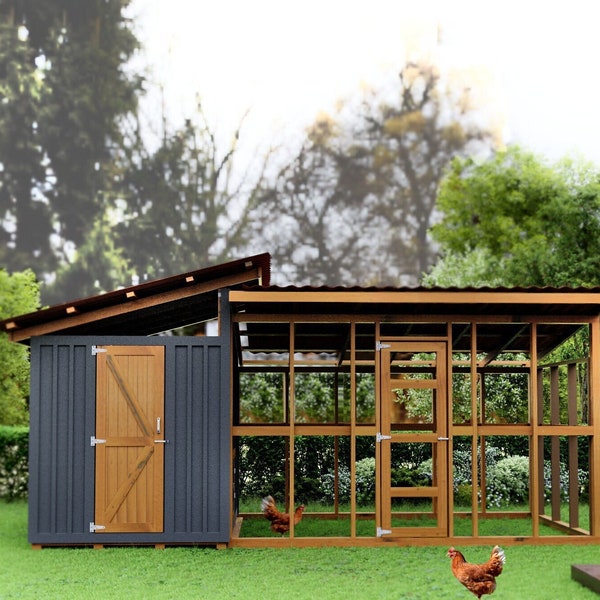 Chicken coop plans with run, diy chicken coop plans pdf for 10 chickens