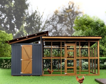 DIY Walk-In Chicken Coop Plans with Run (PDF)