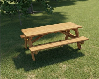 6 Foot Picnic Table Plans - Easy to follow, build in one day