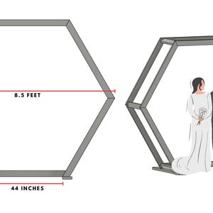 Hexagon Wedding Arch Plans - Wedding Vows Centerpiece - Etsy