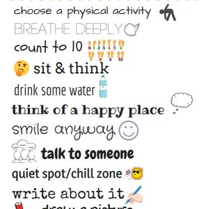 Cool Down Strategies Poster