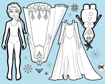 Elsa Paper Doll - Ice Queen