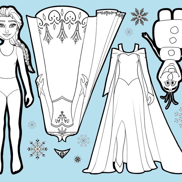 Elsa Paper Doll - Ice Queen