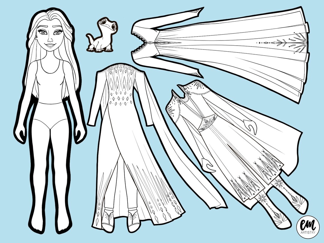 Elsa Paper Doll - 5th Spirit - Etsy