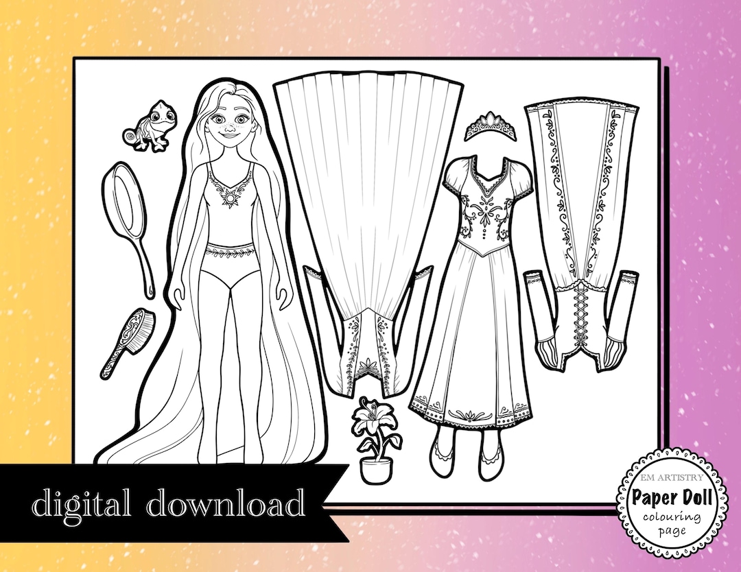 Rapunzel Paper Doll Hong Kong