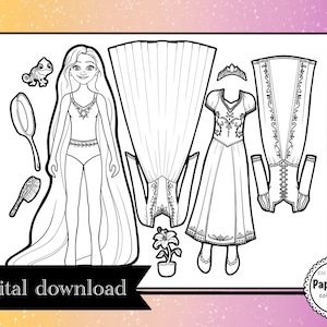 Papieren pop Rapunzel