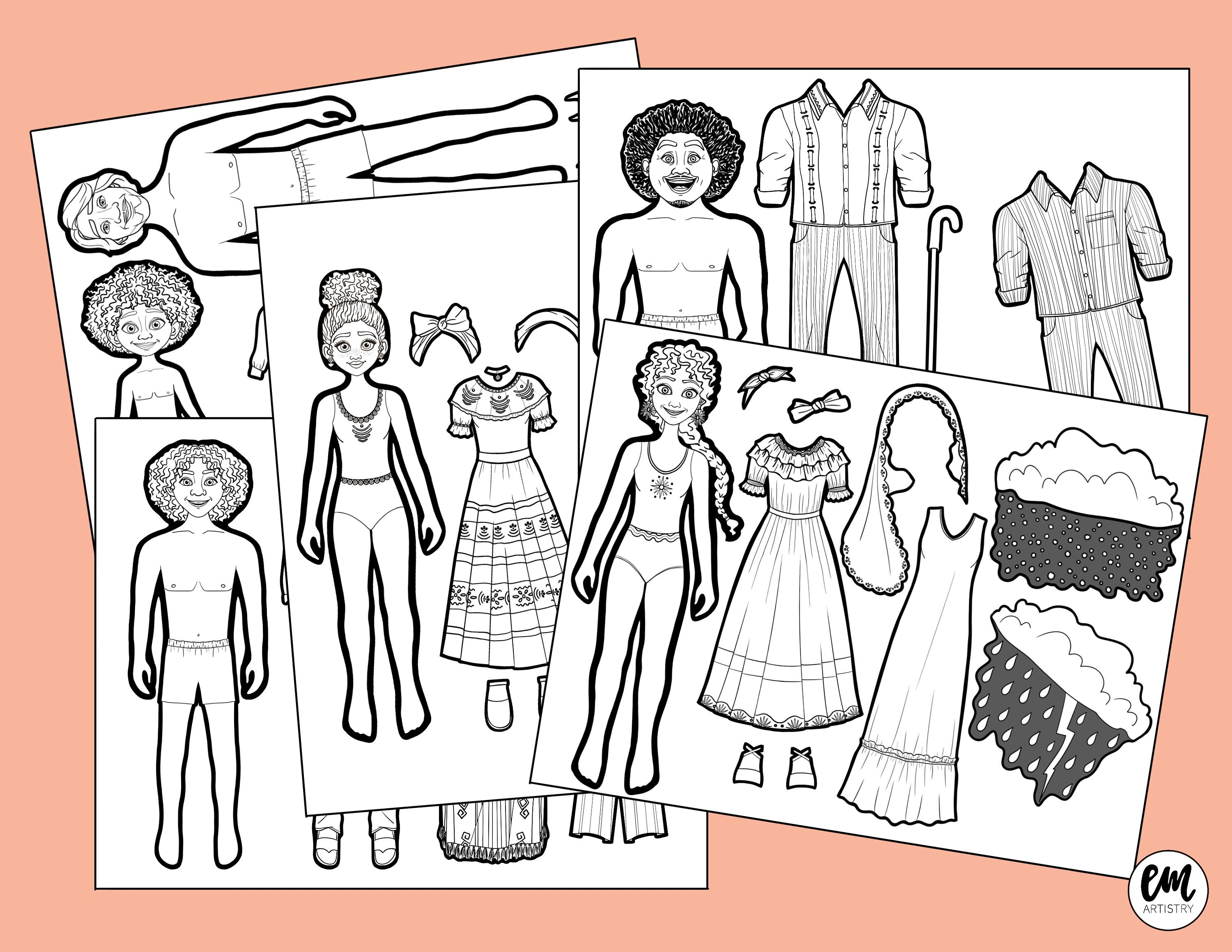 Encanto Paper Dolls Printable Free