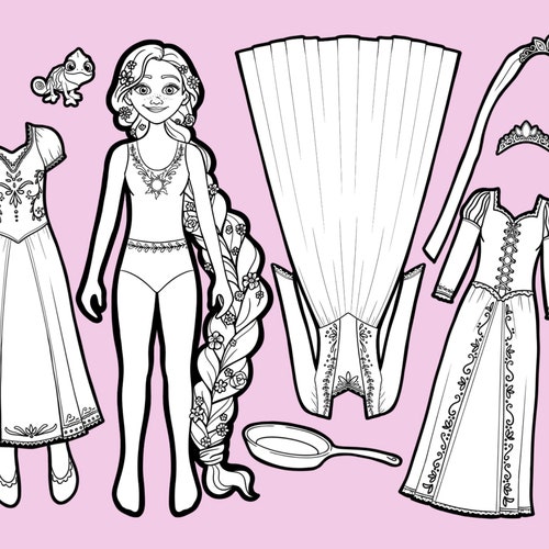 Elsa Paper Doll Ice Queen - Etsy