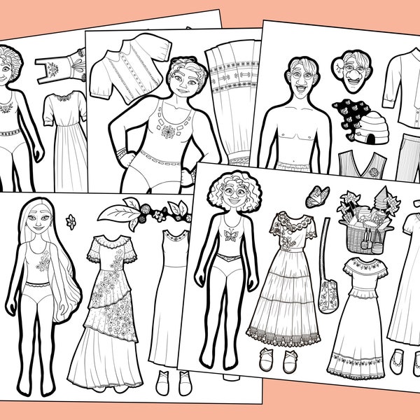 Mirabel + Family paper dolls