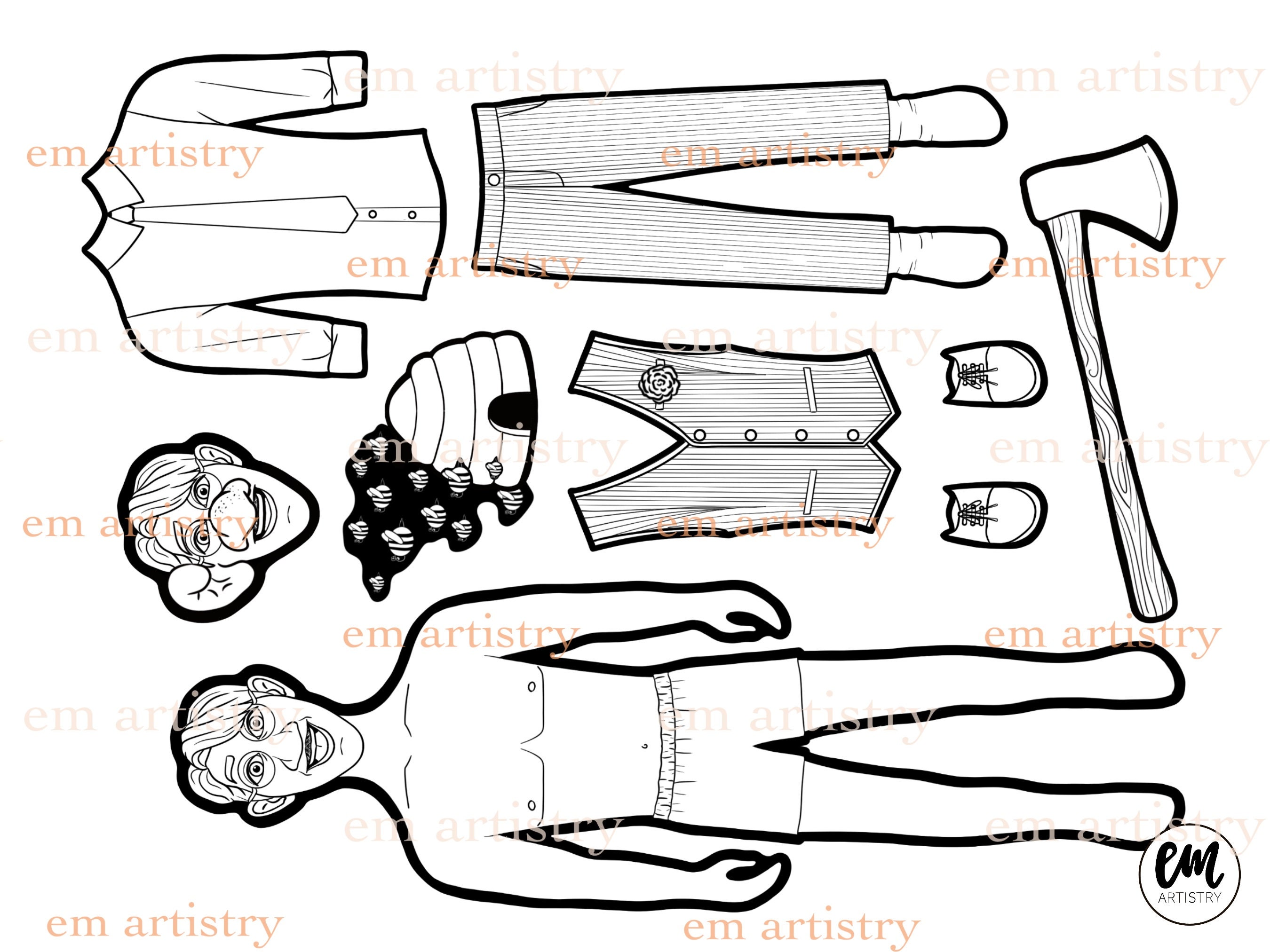 Mirabel Family Paper Dolls Etsy Canada