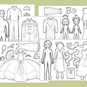 Princess and The Frog Paper Dolls