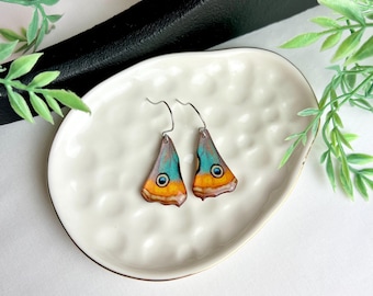 Blue Buckeye Butterfly Wing Earrings - Faux Butterfly Earrings