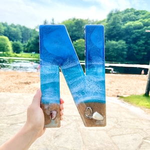 Beach Design Letters - Custom Monogram Signs - Nursery, Living Room, Dorm Room Entryway Decor
