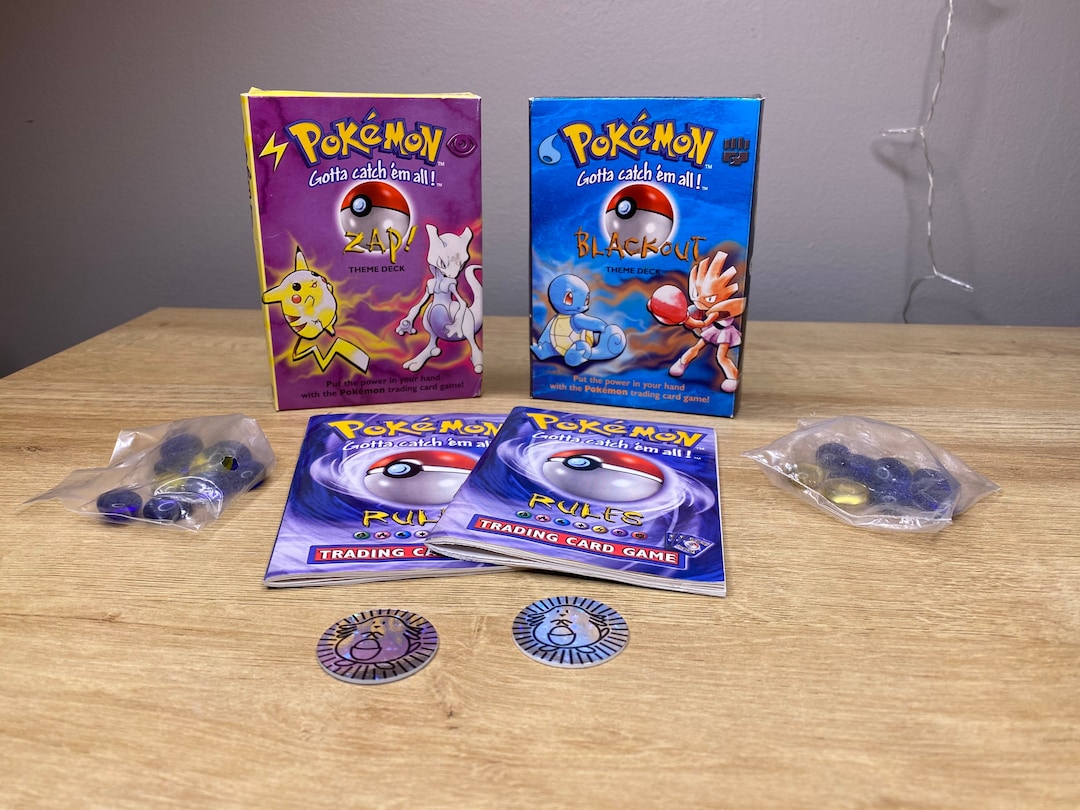 Zap & Blackout Vintage Pokemon Deck Boxes Etsy