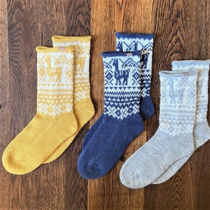 Chaussettes Alpaga Fair Isle image 1