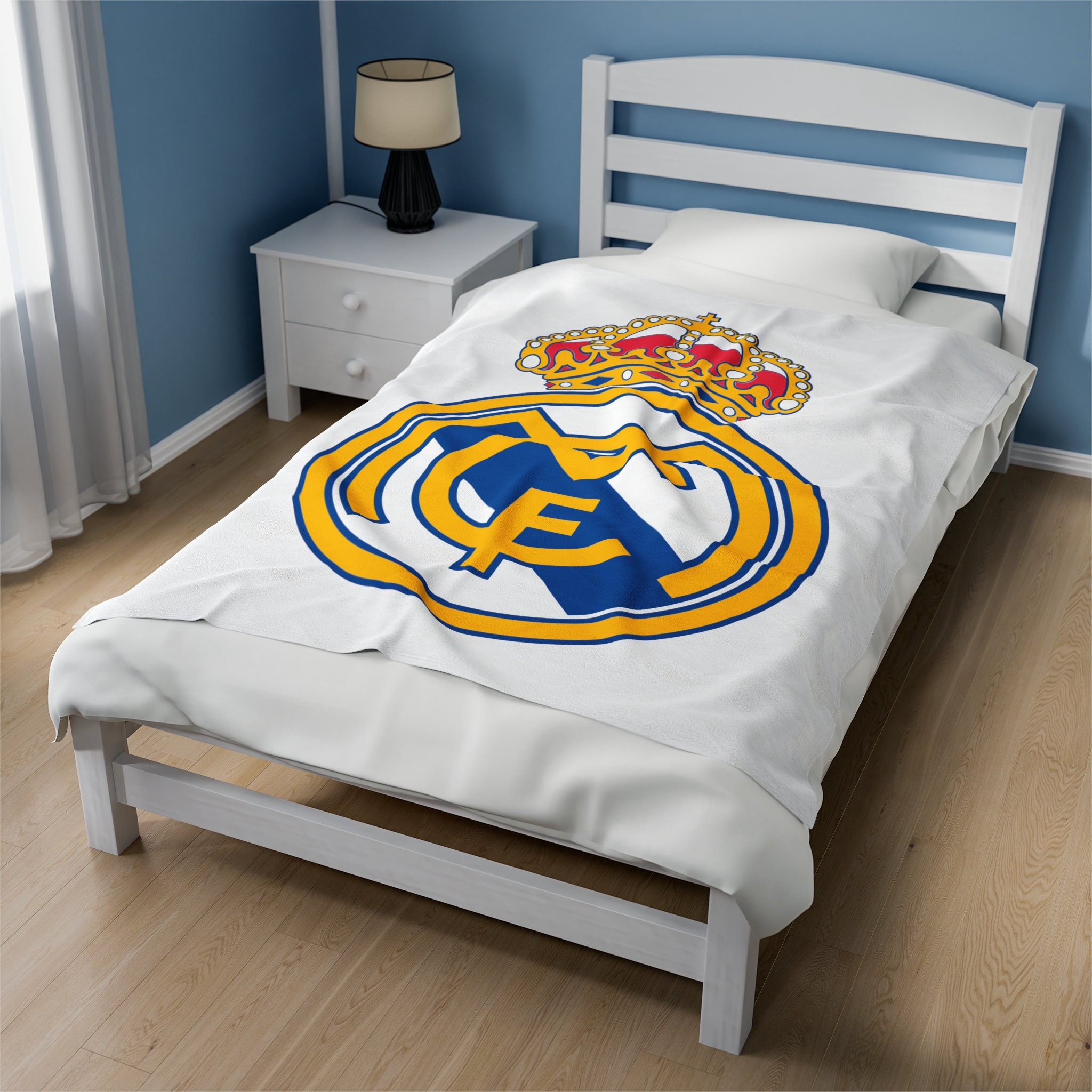 Manta de felpa Real-Madrid de 50 x 60 pulgadas