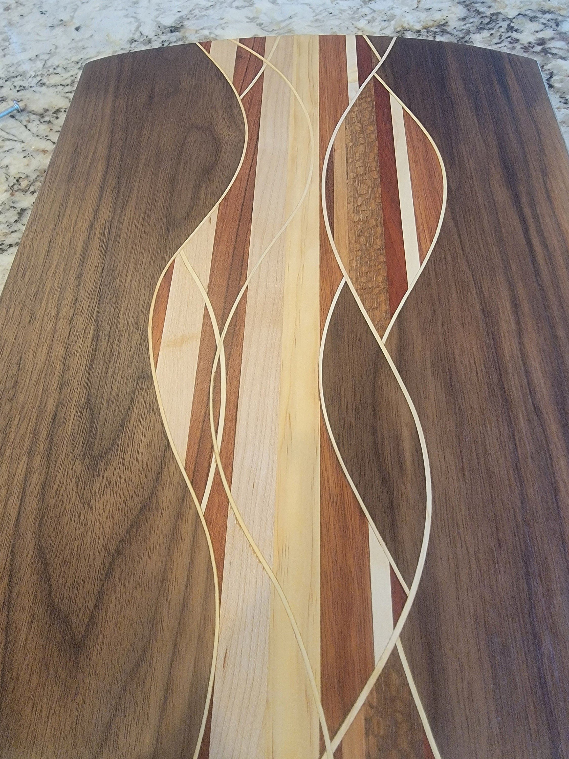 Custom Woven Hardwood Cutting and Charcuterie Board Pair - Etsy