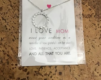 I love mom necklace