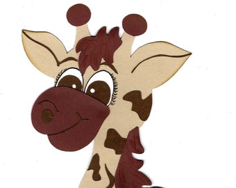 giraffe zoo animal scrapbooking die cut and embellishment