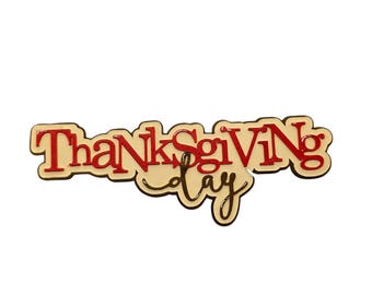 Thanksgiving Day Title die cut