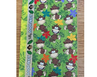 Monkey themed Jr legal pad and post it note Folio - One of a Kind