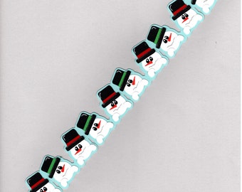 Snowman Border Paper piece die cut embellishment for scrapbook layout