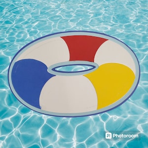 Pool float paper piece die cut scrapbook embellishment