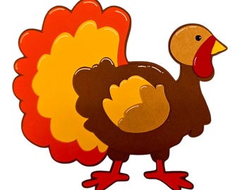 Thanksgiving Turkey paper piece die cut