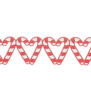 Candy Cane Heart Border for scrapbook layout die cut embellishment