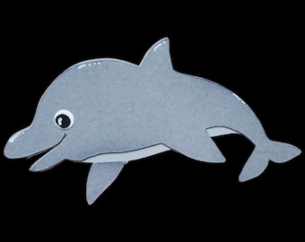 Dolphin for card or scrapbook layout die cut embellishment